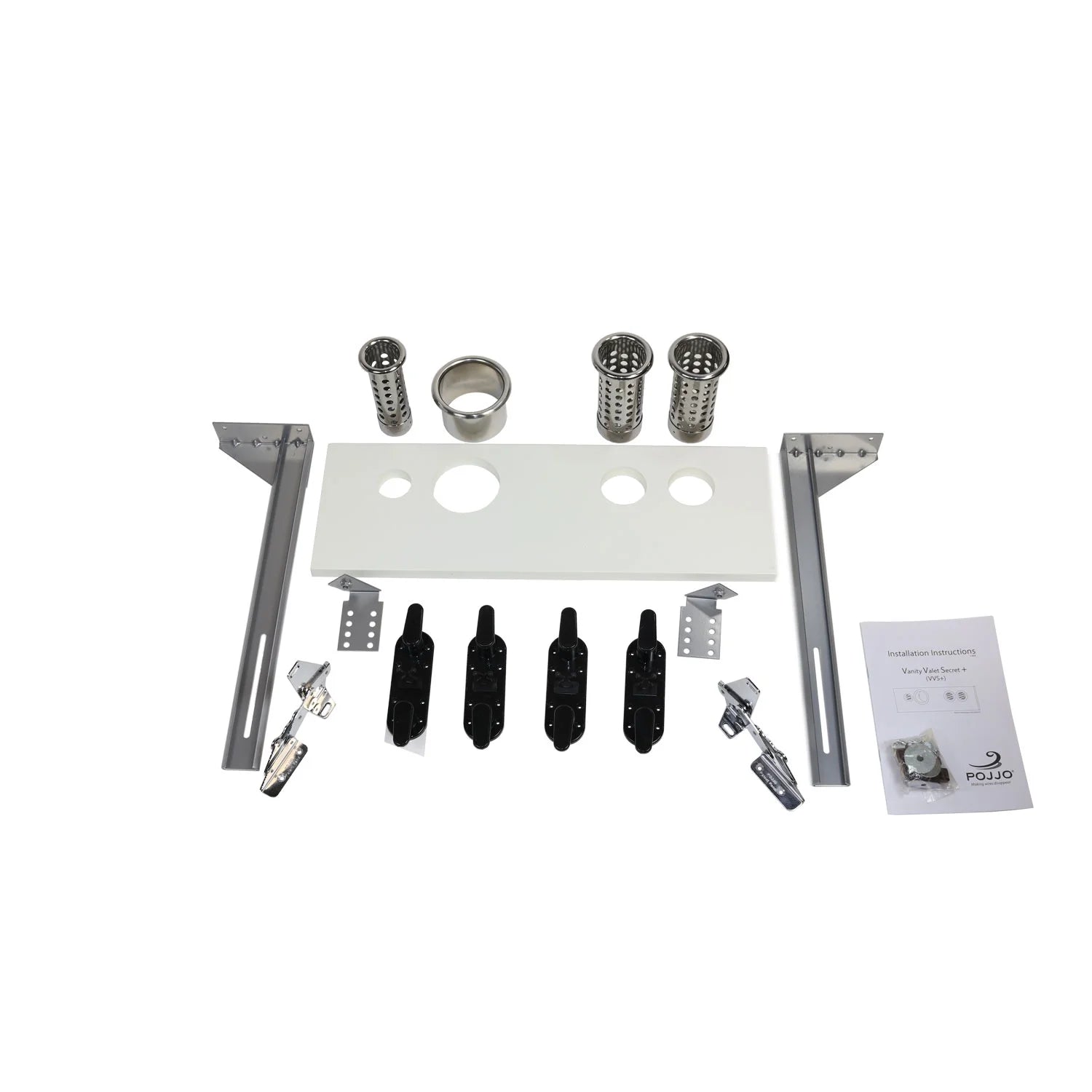 Curling Iron, Flat Iron, Hair Dryer Cabinet Holder | VVS+| White